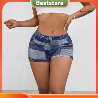 Quần short nữ co giãn denim body curve, phù hợp mặc hàng ngày cho phụ nữ Đông Nam Á