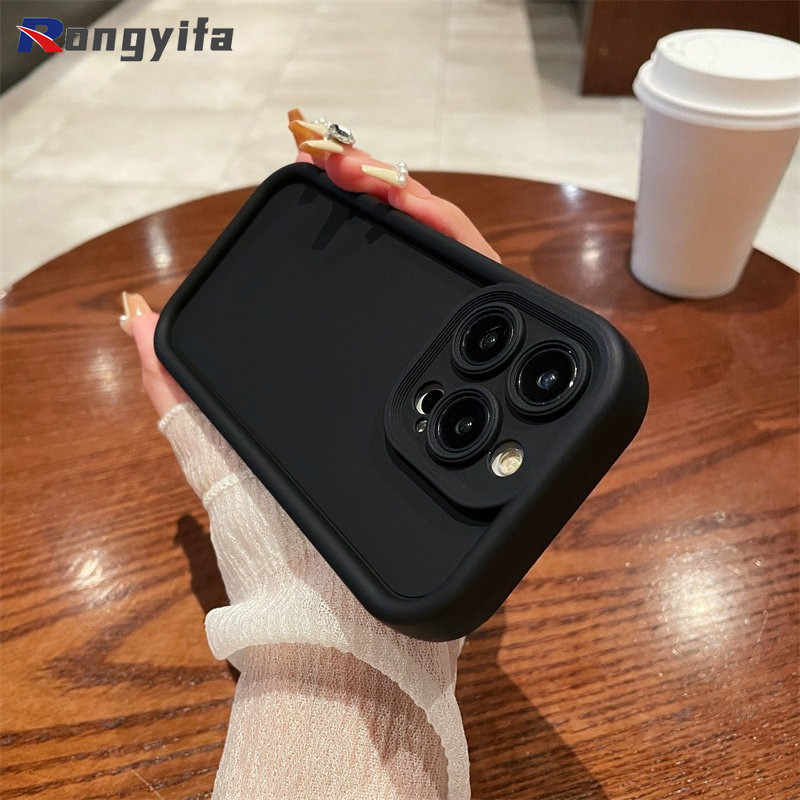 Ốp Điện Thoại Dày Màu Trơn Cho Redmi 15 15C 15R Note 15 14 14S Pro Plus Turbo 4 3 K80 Pro Ultra A5 5G 4G Vỏ Cặp Đôi Màu Đen Trắng Vỏ TPU Mềm Chống Rơi