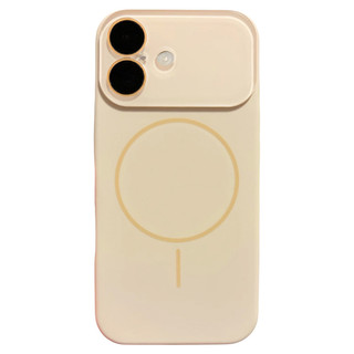 WEIXIN | Apple 17promax Silicon lỏng tương thích Màu trơn đơn giản Thời trang mới Vỏ điện thoại di động từ tính phổ biến dành cho nữ