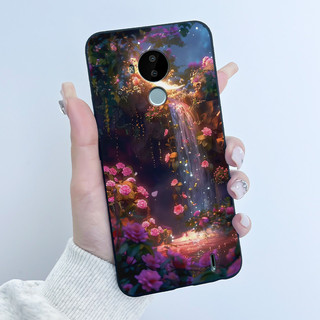 Dành Cho Nokia C30 Ốp Lưng Tình Yêu Dễ Thương Thỏ Hoạt Hình Vui Nhộn Màu Đen Silicon Mềm Bảo Vệ Cho Nokia C30 C 30 NokiaC30 Vỏ Điện Thoại