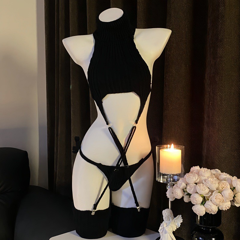 Pure Desire Dây Áo Len Retro Cổ Rùa Gợi Cảm Hai Chiều