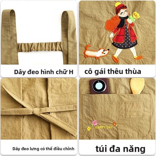 Nấu ăn Tạp dề ngắn chống thấm nước Chống bẩn Dịch vụ làm móng quán cà phê bền bỉ Tạp dề nữ dễ thương
