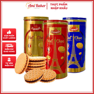 Bánh Quy Kẹp Kem Vị Socola St Georges Val'Choc Hộp 300g, Thơm Ngon Giòn Rụm, Quà Tặng Cao Cấp