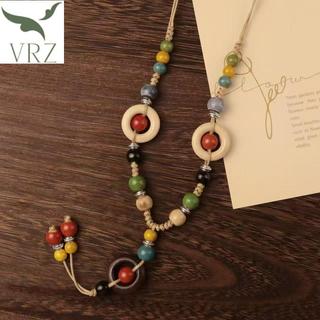 Vòng cổ gốm phong cách boho, điều chỉnh được, màu sắc đa dạng