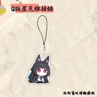 Anime Zenless Zone Zero Hoshimi Miyabi Pendant Keychains Acrylic Phone Lanyards Phone Charm Decoration Backpack Access