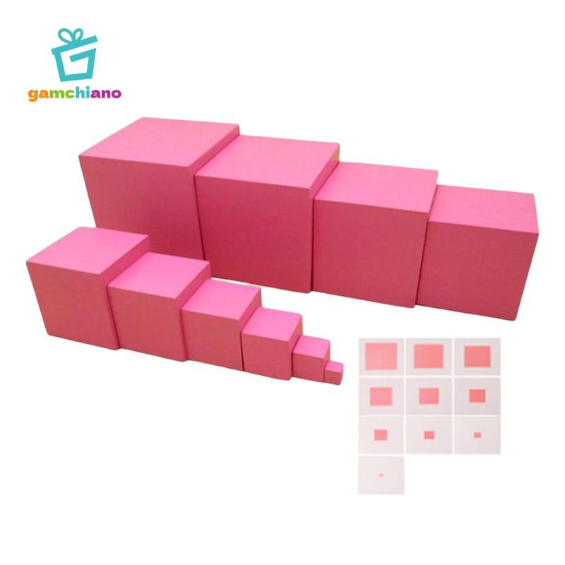 Gamchiano Montessori Tháp Hồng Học Tập Đồ Chơi Giáo Dục Kỹ Năng Thiết Thực Cho Trẻ Em