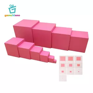 Gamchiano Montessori Tháp Hồng Học Tập Đồ Chơi Giáo Dục Kỹ Năng Thiết Thực Cho Trẻ Em