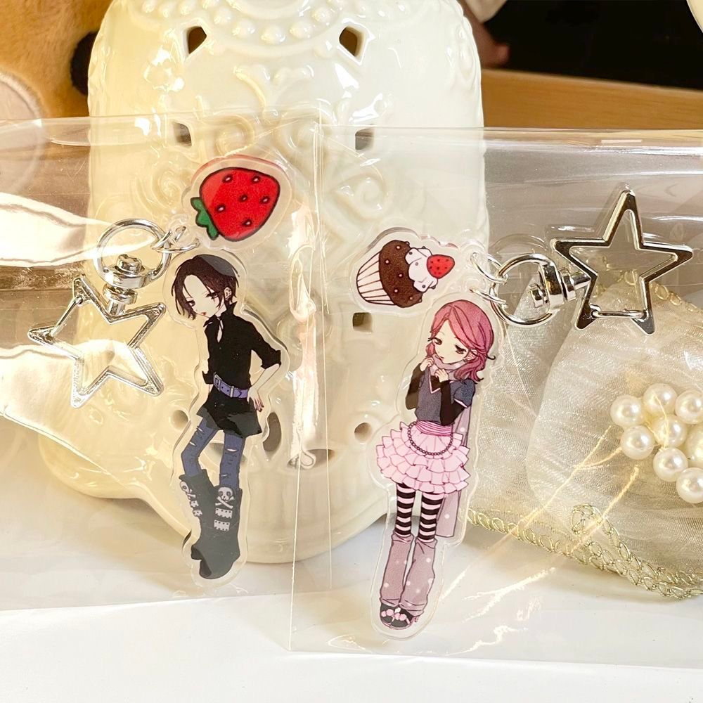 ‌Nana‌ Anime Keychain Women Oosaki Nana Acrylic Key Chain Man Koumatsu Nana Key Ring Pendant Ornament Accessories