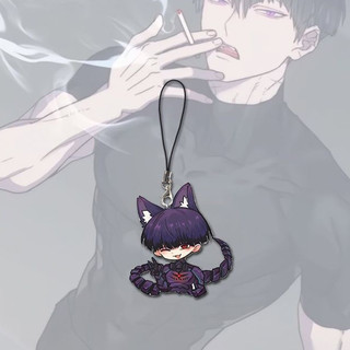 Anime Kaiju No. 8 SOSHIRO HOSHINA Cosplay Keychain Kawaii Phone Chain Keyring Key Chain Bag Decoration Ornament Props