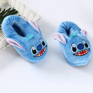Stitch Sang Trọng Dép Cho Nam Nữ Full Gót Phủ Dày Ấm Áp Trong Nhà Giày Cặp Đôi Quà Tặng Mềm Hoạt Hình Dép