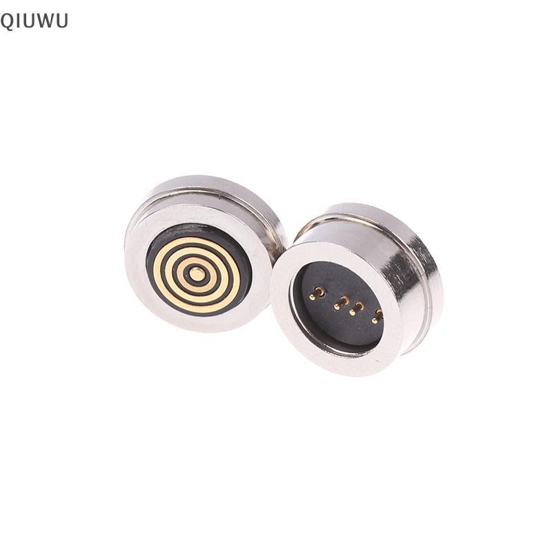 QIUWU 4Pin Nam Nữ 360 ° Đầu nối chốt Pogo từ tính chống nước hút mù Sạc truyền tín hiệu DC nạp lò xo.