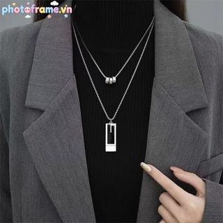Khung Ảnh Thời Trang Hai Lớp Dây Chuyền Nelace Phong Cách Vintage Màu Vàng Dành Cho Nữ