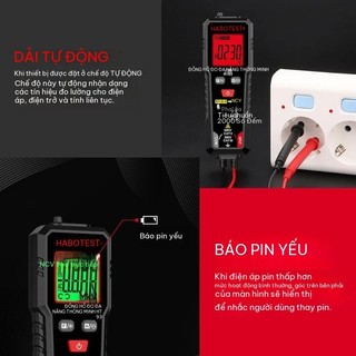 Đồng Hồ Vạn Năng HT93 Kỹ Thuật Số TRMS 2000 Đếm Đo Điện Áp AC/DC NCV Kiểm Tra Dây Dẫn