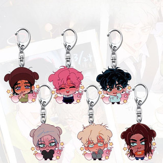 Anime Alien Stage Mizi Sua Till Ivan Hyuna Luka Cosplay Keychain Kawaii Acrylic Pendant Keyring