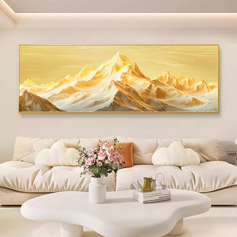 Sunshine on Golden Mountain Canvas Tranh trang trí, Tranh phong cảnh, Hình ảnh lưng núi, Nền Sofa Trang trí Cornucopia