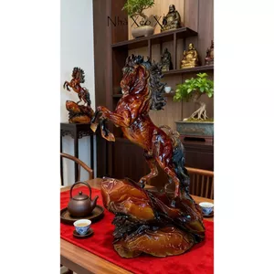 Tượng Mãnh Mã Vượt Phong Vân | Tượng Mã Đáo Thành Công Phong Thuỷ Bột Đá Sa Thạch Decor Cửa Hàng, Nhà Cửa.