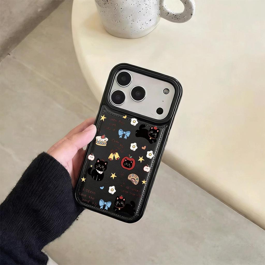 Đáng yêu hình ảnh nhỏ thích hợp cho iPhone16promax17AIR trường hợp điện thoại 15plus mềm trường hợp 13 lỗ lớn 12 nhỏ