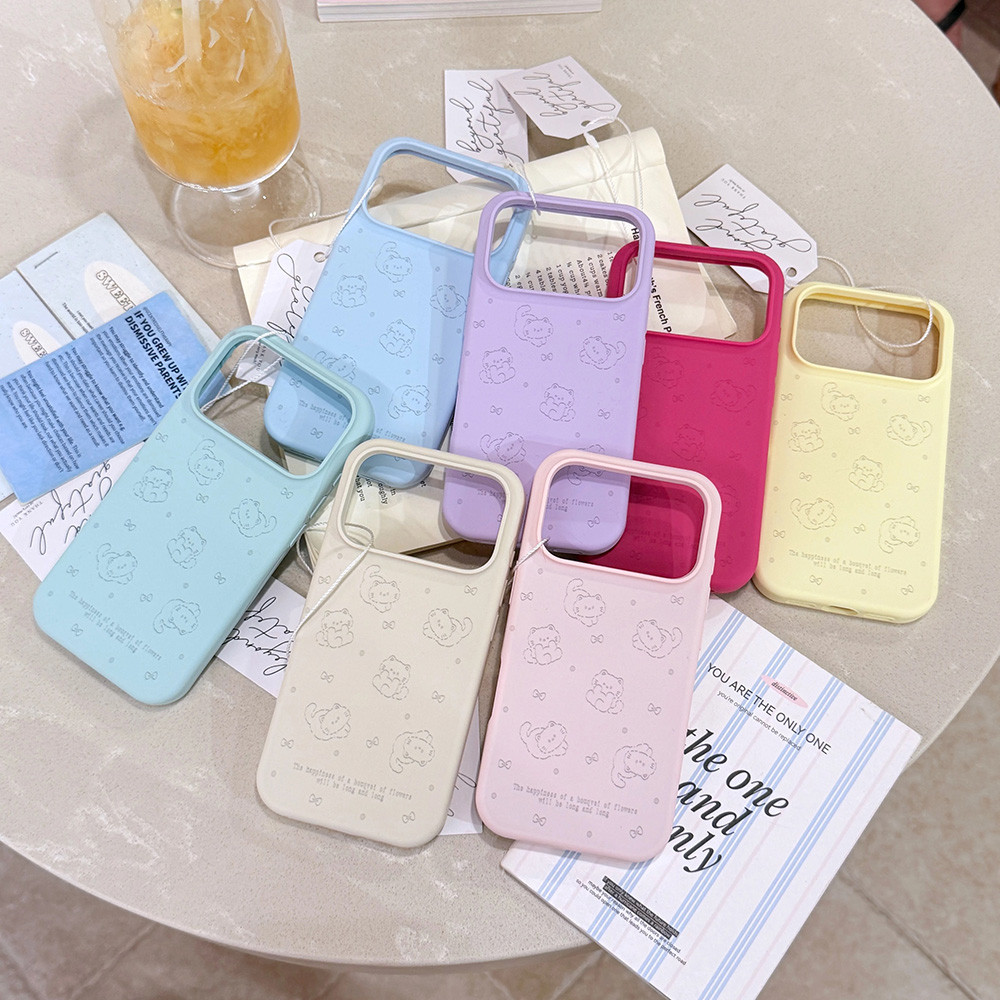 Ốp điện thoại silicon lỏng toàn màn hình cho mèo cho iPhone 17 Pro Max 17 Air 16 Plus 15 14 13 12 11 Vỏ bảo vệ chống sốc