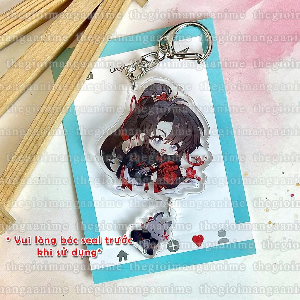 Móc khóa MA ĐẠO TỔ SƯ ver TREO THỎ in hình manhua chibi mica trong acrylic keyring