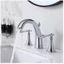 Vòi chậu Kohler Finnio K-8670T-4-CP cao cấp, toàn đồng, hai tay cầm, ba lỗ, 8 inch cho nước nóng và lạnh