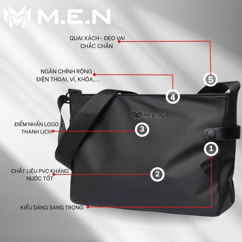 Túi đeo chéo unisex mạnh mẽ SLEK M.E.N chất lượng [DEAL SỐC]