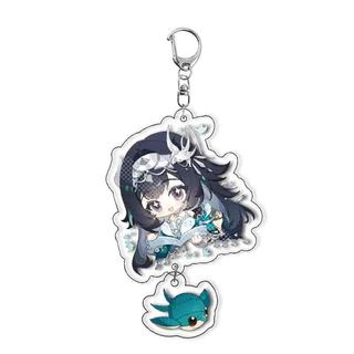 Game Genshin Acrylic KeyChain Yumemizuki Mizuki Lan Yan Double Side Printing Collection Backpack Charms Cosplay Badge