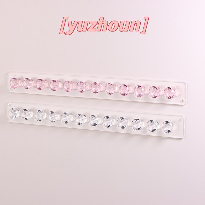 [yuzhoun] 7 / 12Hooks Acrylic Trong Suốt Jewerly Lưu Trữ Ra Cho Bông Tai Nelace Móc Treo Giá Đỡ Treo Tường Hiển Thị Đứng Sắp Xếp
