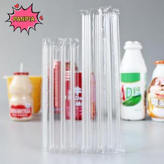 [PNPIA] 500 Chiếc Ống Hút Nhựa DIY Dùng Một Lần Ngắn Trong Suốt Đầu Nhọn Mỏng Ống Hút Uống Hàng Hóa Phụ Kiện Nhà Bếp VN