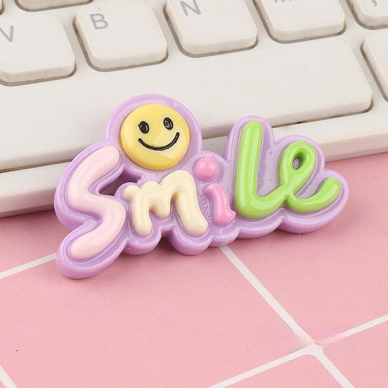 Set Charm Chữ Pastel “LOVE – MISS – NICE- KISS- SMILE ” Cute Baby – Charm Gắn Dép Xinh Xắn Hot Trend 👟✨