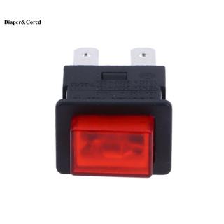 DIAPER & CORED 16A 4 chân Loed Nút ấn Điện Roer Công tắc có đèn LED Máy sưởi màu đỏ Công tắc cảm ứng 250V PS-23-16 YTH