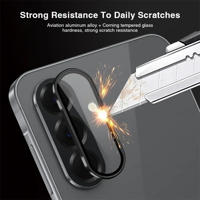 Dành Cho SamsungA07 GalaxyA07 Hợp Kim Nhôm Ống Kính Máy Ảnh Kính Cường Lực Cho Samsung Galaxy A07 4G 5G Full Cover Kim Loại Camera Bảo Vệ Ống Kính Vòng Nắp