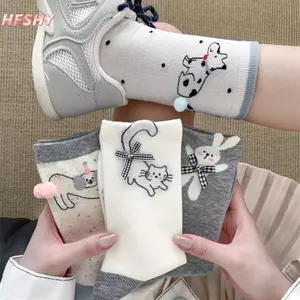 HFSHY Áo sơ mi nữ họa tiết chó đáng yêu xu hướng xuân hè mới nhất, chất liệu cotton mềm mại