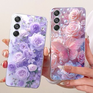 Ốp Trong Suốt Cho Samsung Galaxy M55 M55s F55 5G Ốp Lưng SM-M558B SM-M556B Ốp Silicon Mềm Hoa Phổ Biến Cho Samsung C55 Capa
