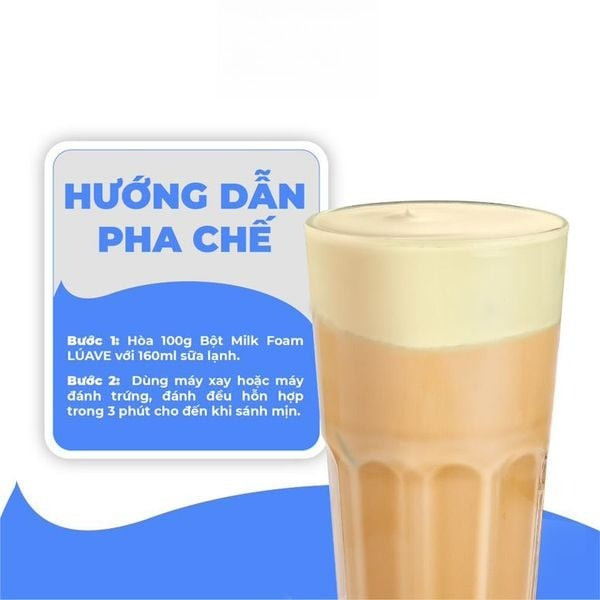 Bột Foam Phô Mai LÚAVE Túi 500g Nguyên Liệu Chuyên Dụng Giúp Tạo Lớp Kem Cheese Mặn Ngọt Béo Nhẹ