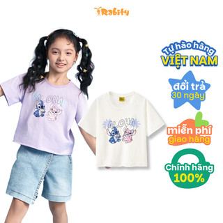 Áo thun Stitch ngắn tay bé gái Rabity 500.093