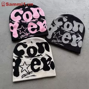 ZK Beanie Len Acrylic Vintage Y2K, Ấm Áp Mùa Đông, Phù Hợp Thời Trang Hàng Ngày