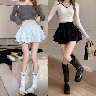 Váy xếp ly màu đen dành cho nữ, kiểu dáng ballet mùa hè, chân váy xếp tầng, cạp cao