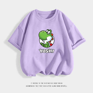Bộ sưu tập hợp tác giữa Super Mario và Yosica dành cho bé trai, áo thun mùa hè cho trẻ em.