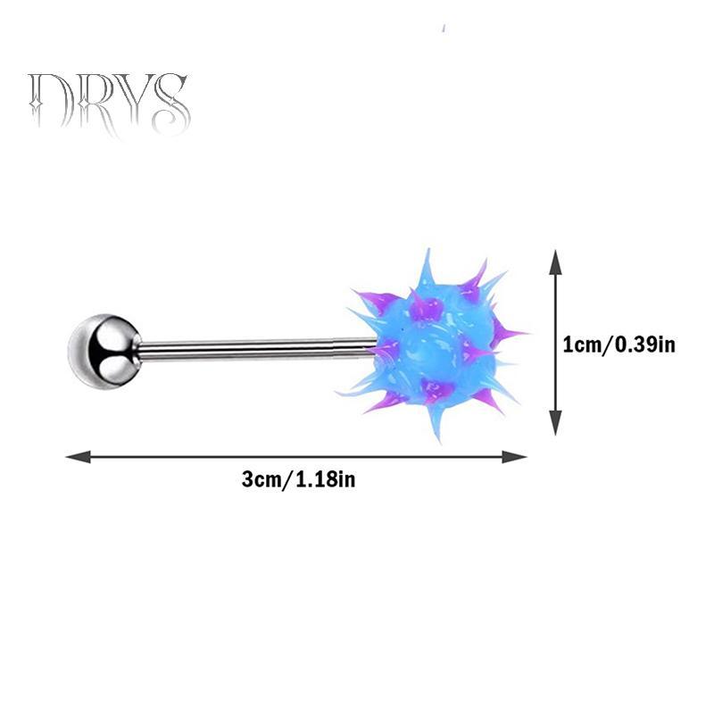(TFT) Lưỡi nhẫn barbell thép không gỉ bóng - bộ 5/10 chiếc mới