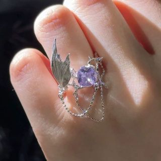 Nhẫn thiết kế nàng tiên cá thời trang nhẹ Dây chuyền sang trọng Tua rua ins Nhẫn phong cách
