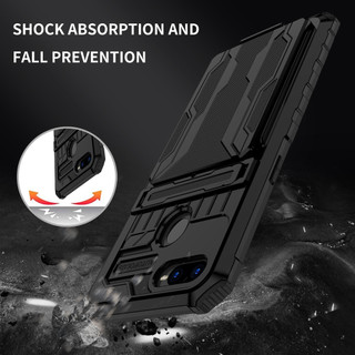 Dành Cho OPPO A5s / A7 / A12 / A11K / F9 Ốp điện thoại Chân Đế Đựng Thẻ Lưng Cứng Cạnh Mềm Vỏ Chống Sốc Hạng Nặng