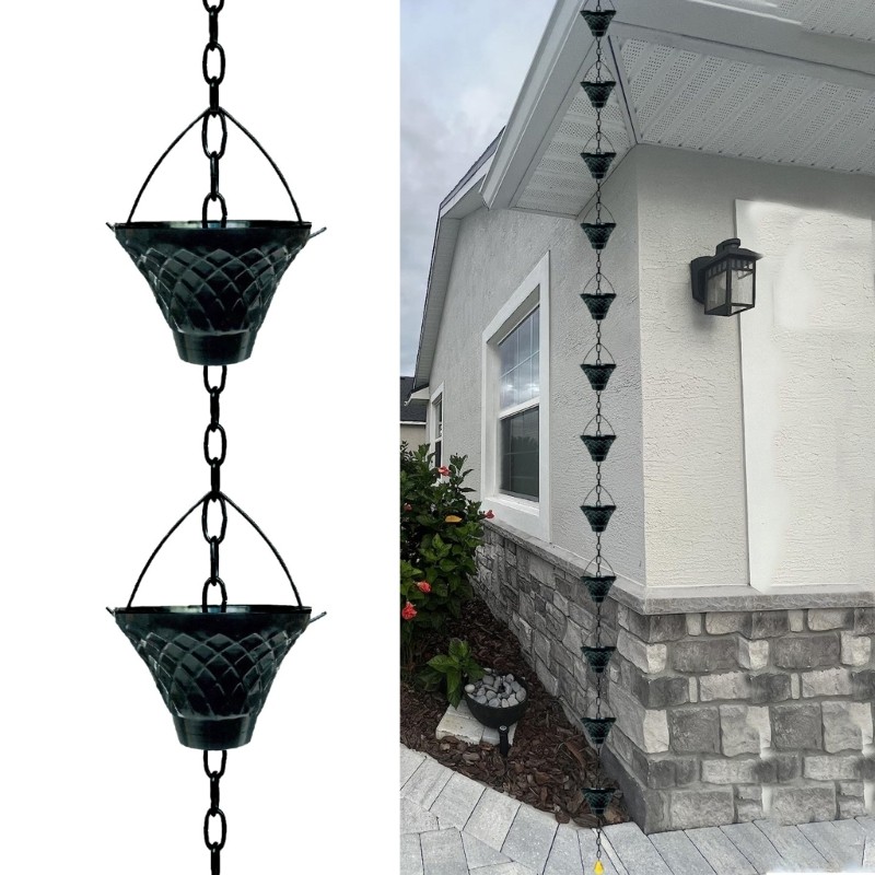Thiết kế dây chuyền mưa Shas Meshes để thoát nước thanh lịch trong khu vực ngoài trời