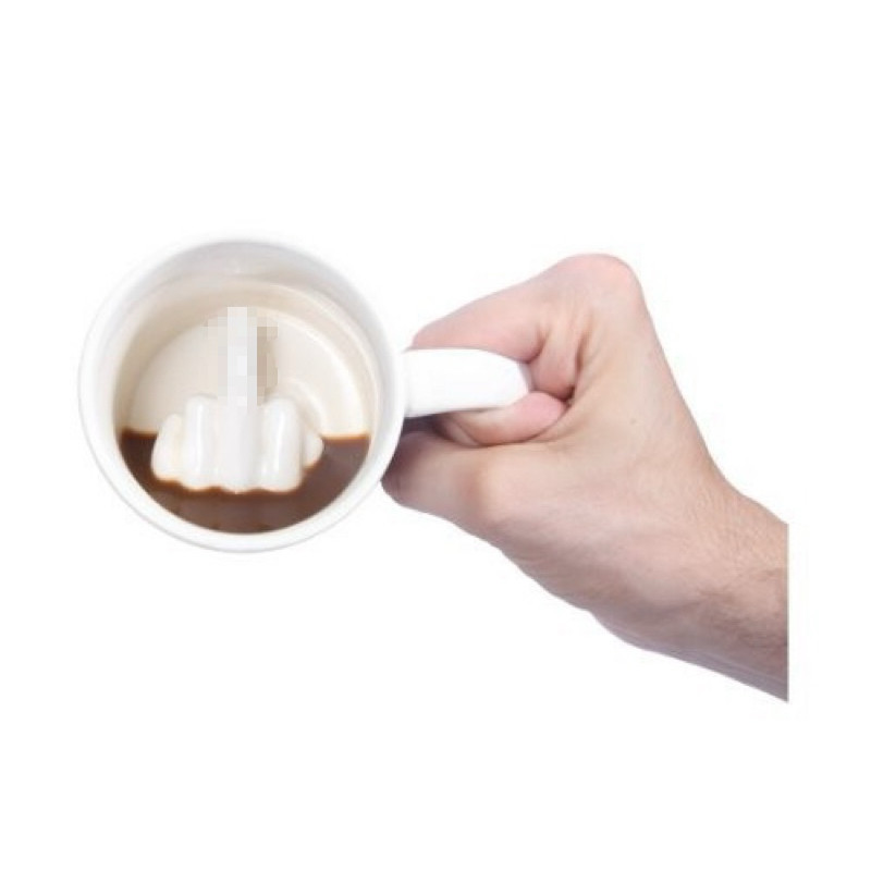 Cốc troll ngón tay giữa 300ml hài hước tặng bạn bè Cốc troll，Chất liệu Sứ，Dung tích 300ml，Ngộ nghĩnh / Hài hước