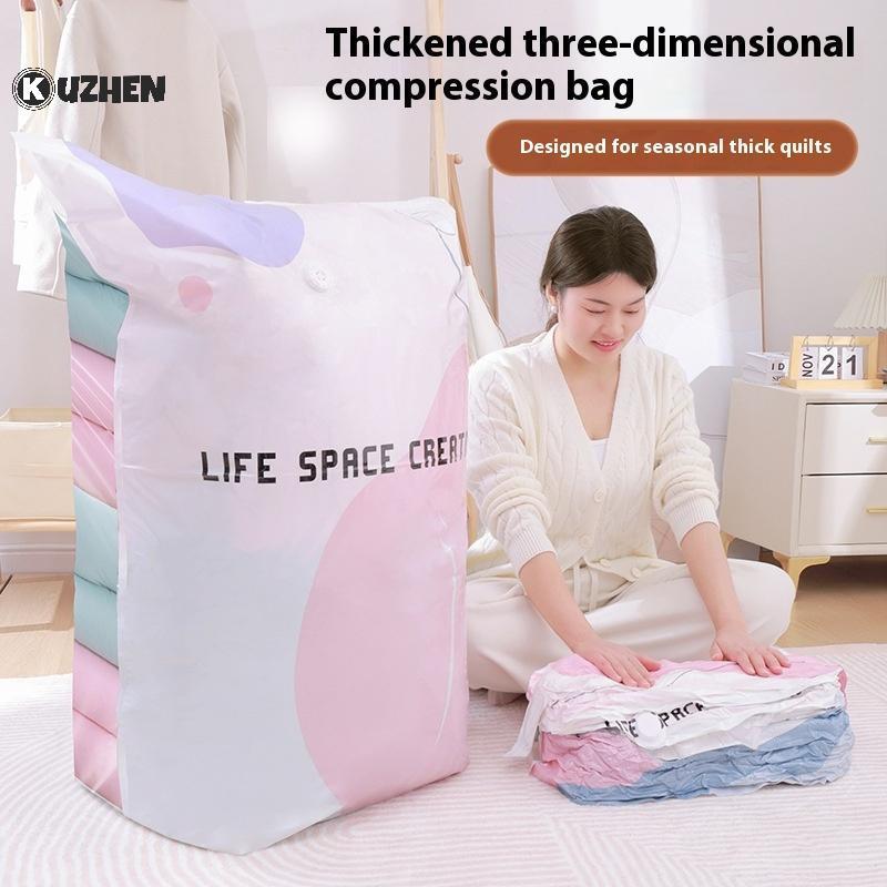 KUZHEN Không Cần Bơm Hút Chân Không Túi Nhựa Lớn Bảo Quản Quần Áo nketspression Túi Rỗng Có Phụ Kiện Du Lịch HOT
