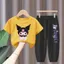 Trẻ Em Kuromi Hoạt Hình Áo Chống Muỗi Bộ Bé Gái Mùa Hè Thường Ngày Dễ Thương Hai Mảnh Trang Phục