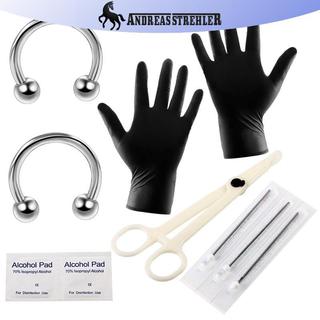 Bộ Dụng Cụ Xỏ Khuyên Body Andreas Strehler 10-20 Piece Set - Cho Bụng, Lưỡi, Lông Mày, Mũi và Môi