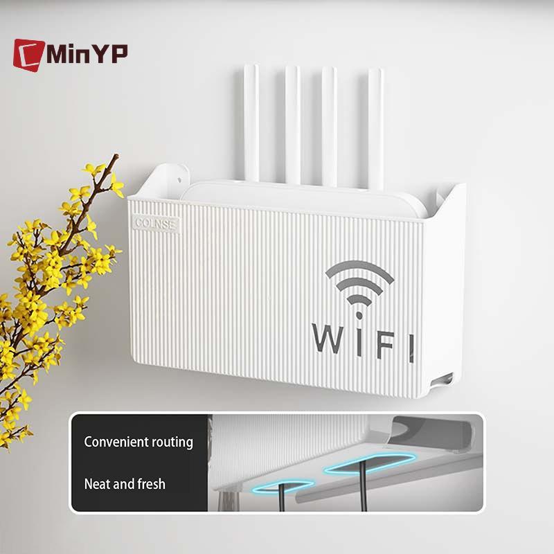 CMinYP Thùng Bộ định tuyến treo tường Hộp trang trí phương tiện văn phòng Bảng điều khiển Wifi Hộp lưu trữ không dây Ra Braet Treo tường vinh quang