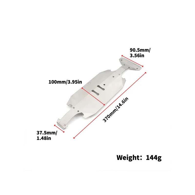 Thép không gỉ Tấm Trượt Khung Xe Giáp Hộp Số Bảo Vệ Cho Tamiya XV02 XV-02 1 / 10 RC Xe Nâng Cấp Phần Phụ Kiện