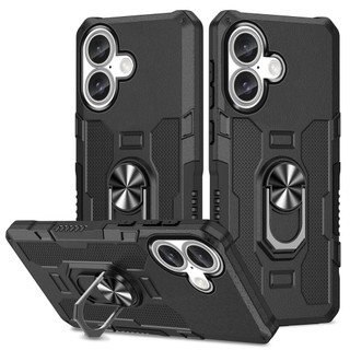 Ốp Điện Thoại Giá Đỡ Nhẫn Cho IPhone 17 Air 16 E 15 14 13 12 11 Pro Xs Max Plus Xr X 6 7 8 G Plus Ip Se Ốp Lưng PC Mờ