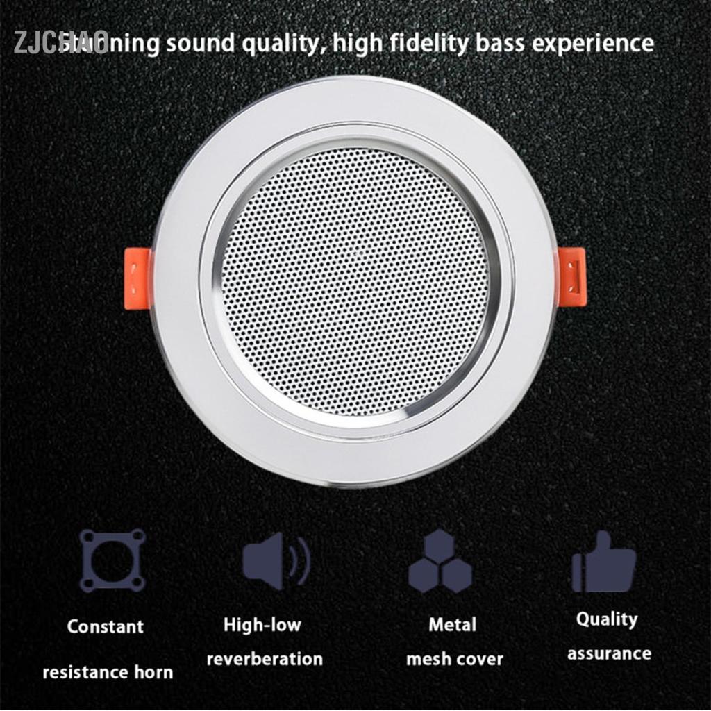 Zjchao Loa trần Jectse 3 inch hình tròn với thiết kế lò xo để phát nhạc nền thương mại tại nhà